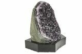Amethyst Cluster With Wood Base - Uruguay #256639-2